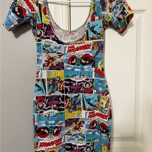 Marvel Comic Print Dress - Multicolor